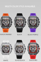 Reloj Mecánico Automático Para Hombre ONOLA 2022 Diseño Único De Lujo Con Incrustaciones De Diamante Resistente Al Agua Correa De Silicona Display Numerario Estilo Casual - details 2