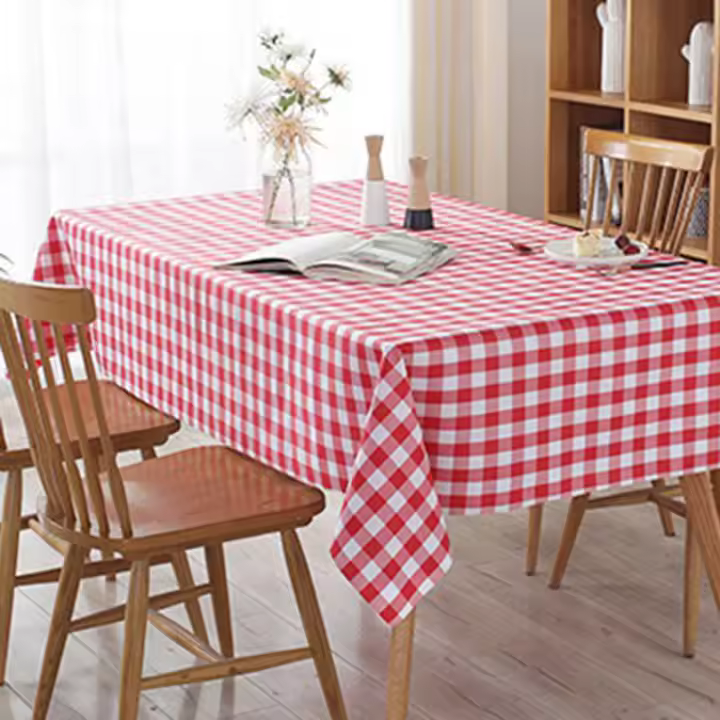 Mantel Desechable Engrosado a Cuadros Rojos Impermeable Y Antigrasa Para Fiestas Bodas Hogar Y Picnics Al Aire Libre Decoración - 1
