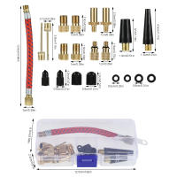 Kit De Herramientas De Reparación De Bicicleta 21Pcs Set Con Adaptador De Tubo De Neumático Inflable Conector De Camión De Béisbol Y Bombín - details 5