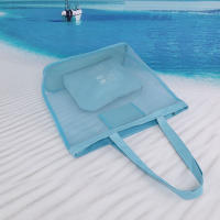 Bolso de Playa de Malla con Neceser EILV – Bolsa Grande Transpirable para Ropa Mojada, Piscina o Viaje - details 2