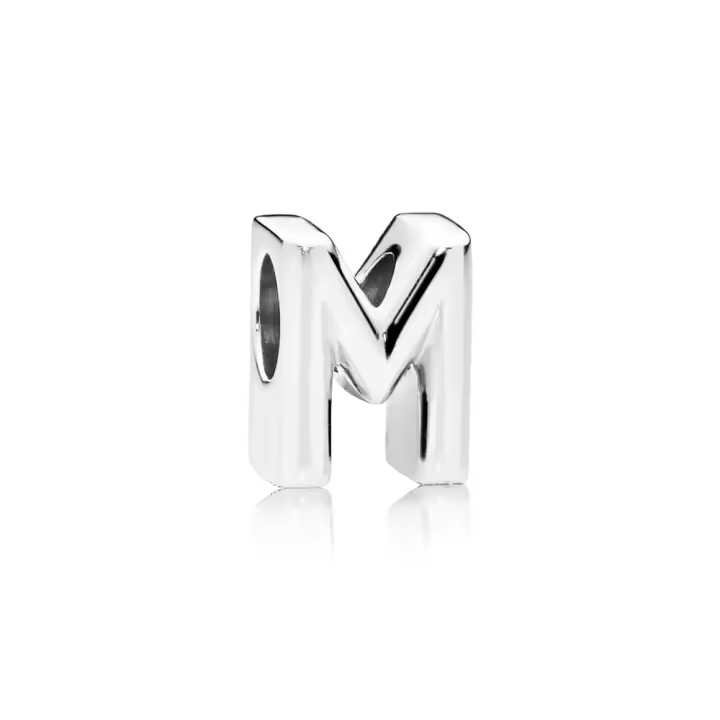 PANDORA Charm Letra M para Pulseras Moments - Plata de Primera Ley 797467 - 1