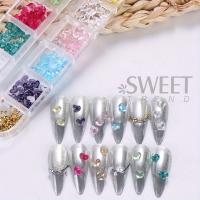 12 Grillas De Corazones Para Arte De Uñas Transparentes Piedras De Resina Joyería De Perlas Decoración De Manicura Rhinestone - details 6