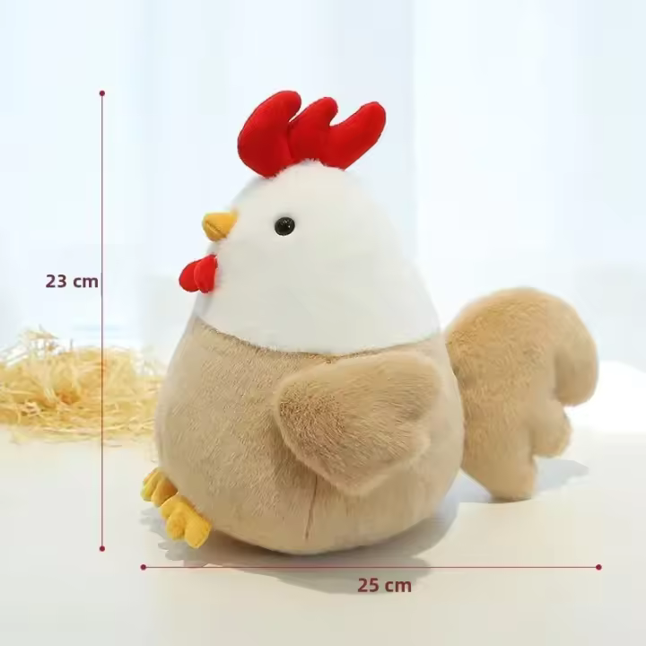 Muñeco De Peluche De Gallina Dulce Y Cómodo Regalo De Almohada Para Dormir Para Niñas Muñeco De Animales Suaves Para Niños - 1