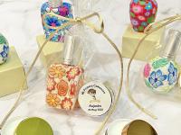 bálsamo de labios aroma vainilla y atomizador de cristal en bolsa de regalo con lazo y pegatina personalizada de comuniones regalos originales para invitados de comunión personalizados detalles para invitadas de comuniones - details 6