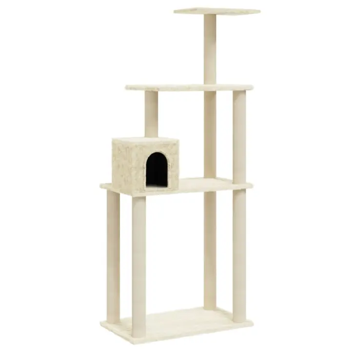 Rascador para Gatos con postes de ISAL crema 147 cm - 1
