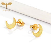 Luna - Pendientes Acero Inoxidable Dorados - Resistente Al Agua - Pack 2 Unidades - details 2