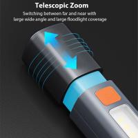 Linterna Portátil De Luz Fuerte ABS Recargable Por USB Para Exteriores Y Camping Lámpara Colgante Telescopio Con Lente De Cobertura Lateral COB - details 5