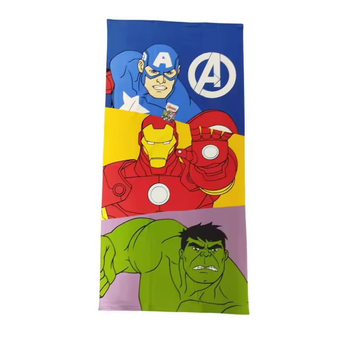 Toalla de Microfibra Disney Avengers - Vengadores - Capitán América Hulk Iron Man - Producto oficial Disney - Secado rápido con tus Personajes Favoritos como Mickey y Stitch - Toalla de Playa y Baño Multiusos - Mommata - 1