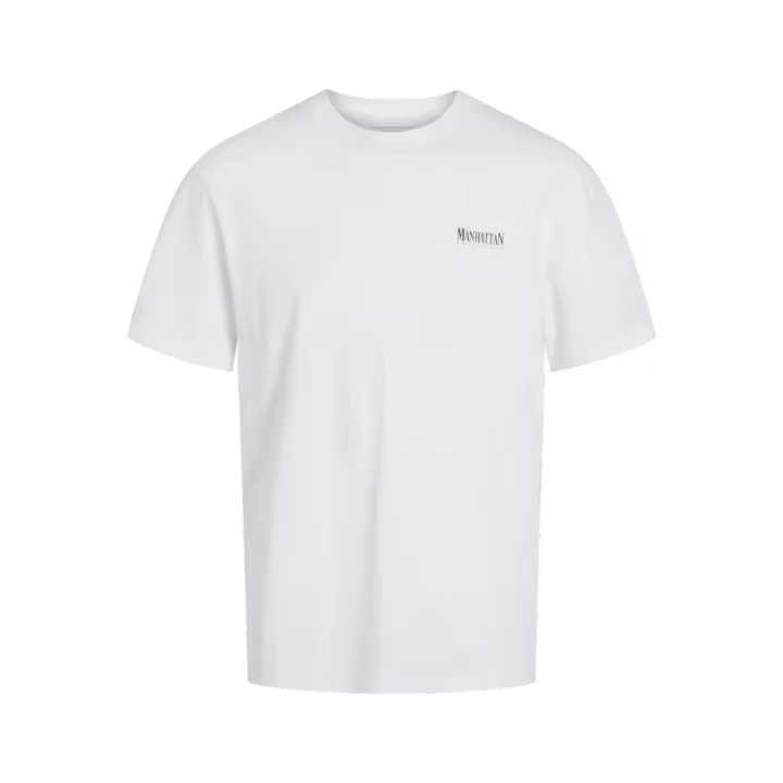 Jack & Jones Bronx Square Tee Ss Camiseta Manga Corta Color Blanco Brillante - Elástico, Suave Y Cómodo - 1