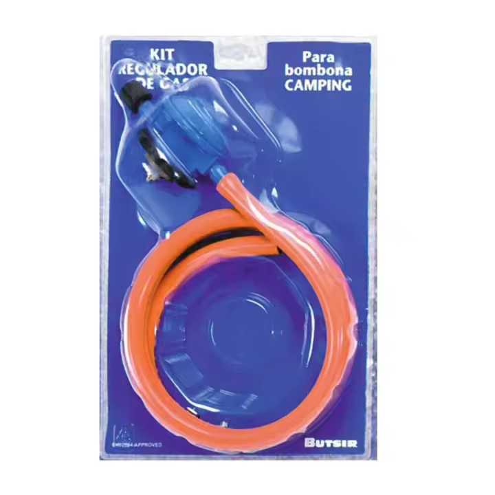 BUTSIR KIT REGULADOR AZUL Para botellas Butsir azules. Con tubo de goma de 1,5 m y dos abrazaderas. - 1