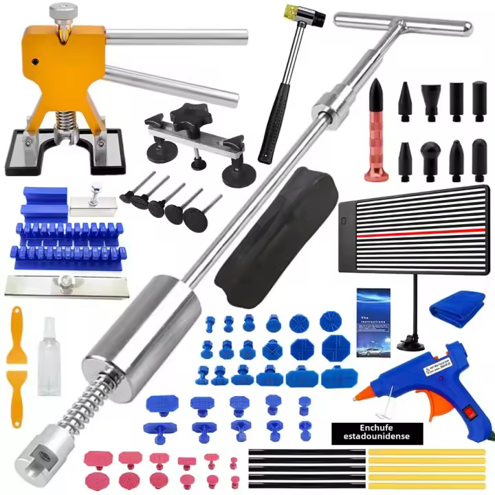Kit De Reparación De Aros De Coche Herramientas De Buzón Sin Pintura Auto Body Suction Cup Extrator Para Oficina De Reparación De Vehículos - 1