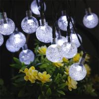 Luces De Cadena Solar LED Para Exteriores 60 Leds Impermeables Con 8 Modos Luces De Globos De Cristal Para Jardín Decoración De Árbol Fiesta Patio - details 8