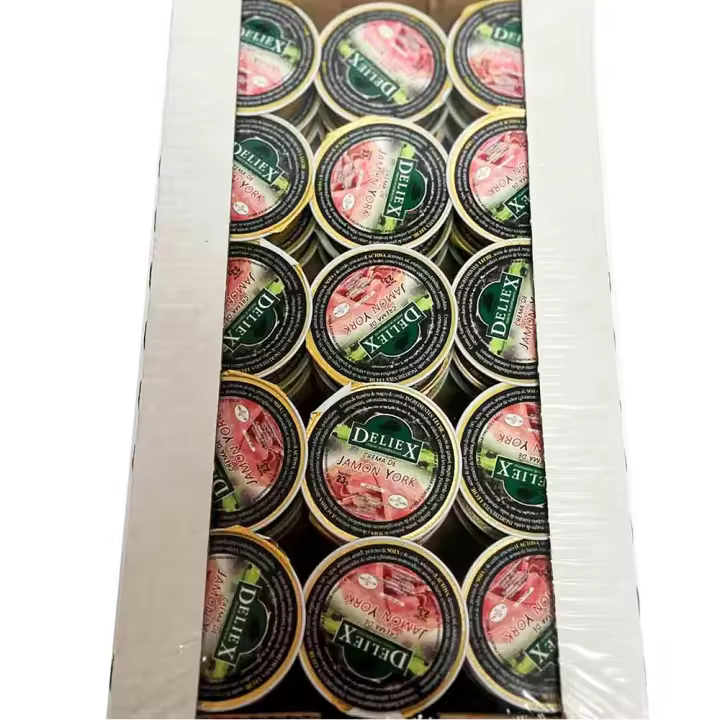 Deliex - Monodosis de patés y cremas 45 u x 25 gr, crema de jamón york, paté ibérico y crema de lomo para tostadas, meriendas o tapeo sin desperdicio. - 1