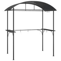 vidaXL Cenador barbacoa estante lateral acero antracita 220x115x230 cm - details 1