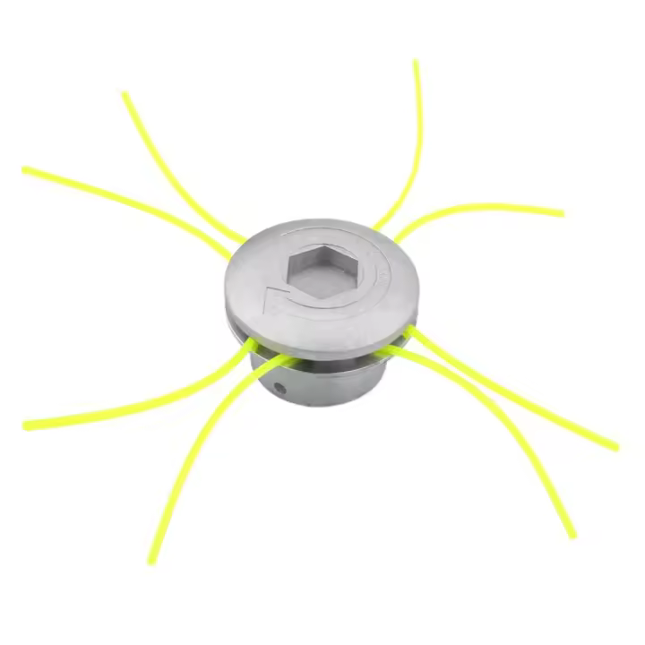 Cabeza De Trimmer De Hierba Universal En Aluminio Con 4 Líneas Cabeza De Cortacésped De Nylon Para Motosierra Plata - 1