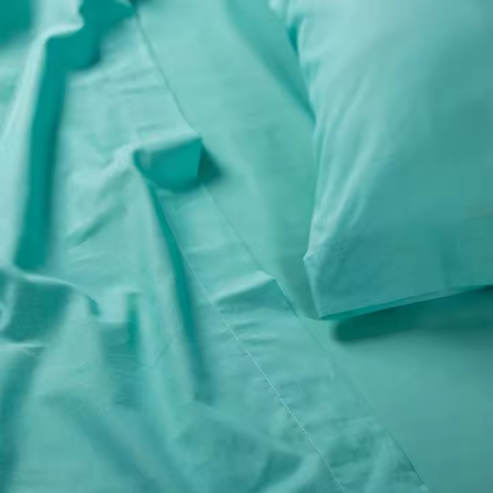 Llartextil Sabana Encimera Classic Aguamarina 144 Hilos 100% Algodón - 1