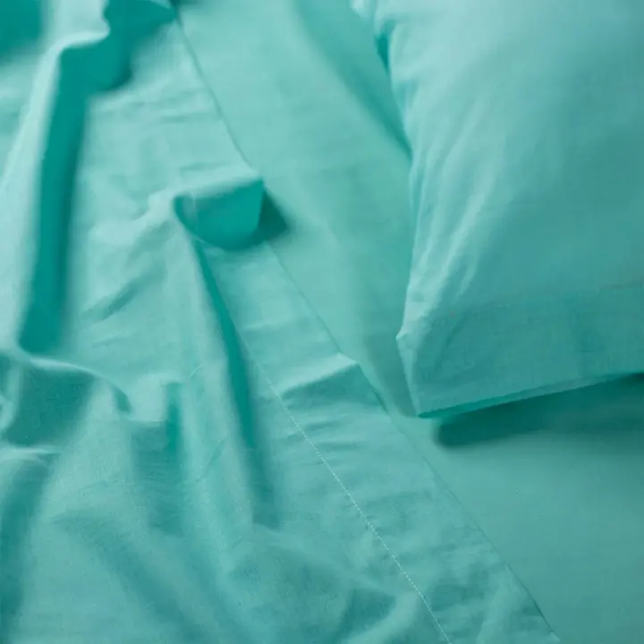 Llartextil Sabana Encimera Classic Aguamarina 144 Hilos 100% Algodón - 1
