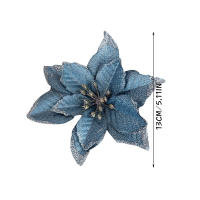 12/24pcs Flores De Navidad Con Brillo Decoración Para Árbol De Navidad Ornamentos Para Año Nuevo Falsas Flores De Fiesta Decoración De Invierno - details 15