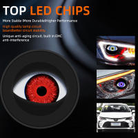 2pc Luz De Ojo De Diablos LED Dinámica Para Coche 3 Pulgadas Accesorio De 12V Kit De Lente De Proyector LED Para Coche - details 3