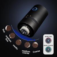 Cafetera,Molinillo de café eléctrico portátil para preparar 4 tazas de café expreso, muele café en polvo grueso, medio fino y extrafino, recargable por USB (negro) - details 1