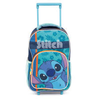 Stitch Mochila con Ruedas Stitch Disney, Guardería, Pre Escolar Trolley Infantil Pequeño de 24cm x 36cm x 12cm, Material para Niños y Niñas de 3 a 5 años con 1 Compartimiento y Bolsillo Frontal, Bolsillo Lateral, Color Azul - details 0