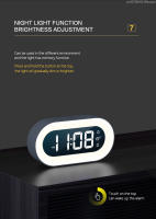 Reloj De Despacho Xiaomi Mijia Con Luz LED Musical Y Control Por Voz Regalo Para Niños Decoración De Mesa Para El Hogar - details 6