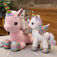 Muñeco De Peluche Suave Y Lindo De Unicornio Con Arcoíris Para Niñas Juguetes De Algodón PP Decoración De Hogar Regalo Con Almohada Rosa Para Niños - details 16