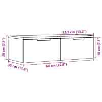 vidaXL Armario de pared madera de ingeniería roble artisan 68x30x20 cm - details 7