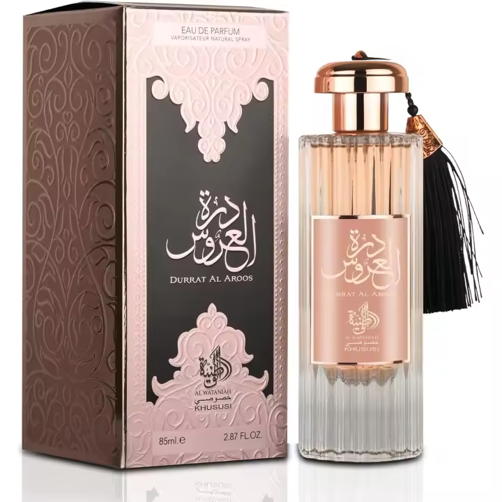 Al Wataniah Durrat Al Aroos - Perfume Floral y Afrutado de 85ml - Aroma Delicado y Elegante - Ideal para Uso Diario y Ocasiones Especiales - 1
