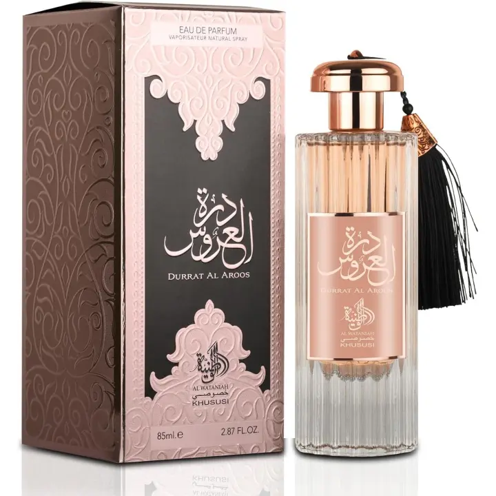 Al Wataniah Durrat Al Aroos - Perfume Floral y Afrutado de 85ml - Aroma Delicado y Elegante - Ideal para Uso Diario y Ocasiones Especiales - 1