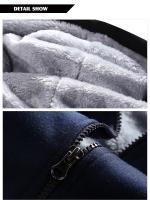 Nuevo Conjunto De Algodón De Fleece Para Hombre Marcas De Moda Chaqueta Con Capucha Y Pantalones Deportivos Grueso Y Cálido Para Invierno Traje De Exterior - details 4