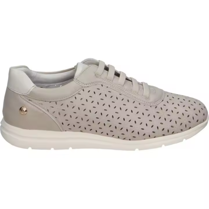 AMARPIES | Zapatos Planos Amarpies para Mujer – Zapatos Cómodos en Color Platino con Detalles – Zapato con Cordones Elásticos – Cómodos y Versátiles – Combinables – Modelo AJH28370 - 1