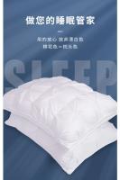 Almohada De Pluma De Ganso Blanca Para Invierno 100% Algodón Capa Superior Estilo 3D Rectangular Para Cuello Queen King Tamaño De La Cama - details 3