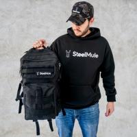 Steel Mule Mochila Grande Táctica Militar Color Negro 38L, impermeable y resistente. Ideal para operaciones largas, senderismo, airsoft y gym. Sistema MOLLE, 5 compartimentos, velcro para parches. Cómoda, ligera y reforzada. Ideal para viaje, moto, montañ - details 4