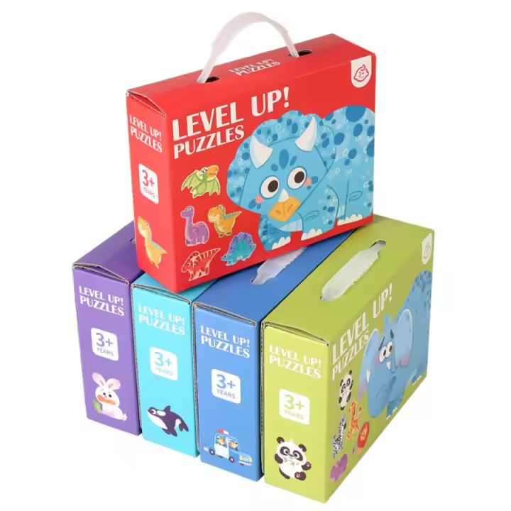 Juguete De Rompecabezas Creativo Para Niños De 3 a 6 Años Caja De Regalo Portátil Con Seis En Uno Regalo De Cumpleaños Compartido - 1