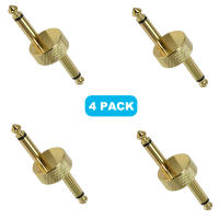Conector De Pedal De Guitarra 1/4 Pulgada Z Tipo 6.3mm Coupler 4 Piezas Conector TS De Cobre Macho Para Efectos De Guitarra - details 2