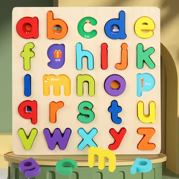 Juguetes Educativos Para Niños Con Puzzles Alfanuméricos Y Colores Bloques De Forma Juego De Aprendizaje Temprano Para Edad Infantil - 1