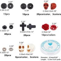 Kit De 203 Piezas De Cuentas De Piedra Con Estilo Calavera Lava Turquesa Cruz Flor De Rosa Cuentas De Moda Para Manualidades - details 1