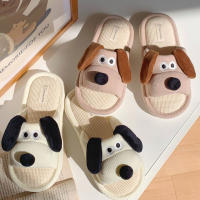 Zapatillas De Casa Para Mujer Estilo Casual Con Diseño De Perro Lindo Y Cómodo Suela Suave Antideslizante Para Interno - details 1