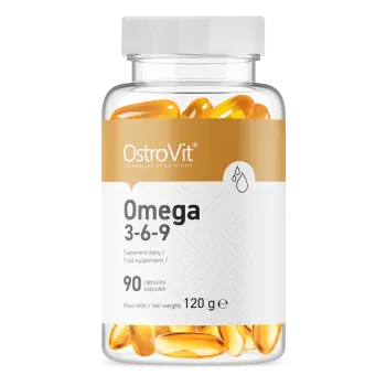 Ostrovit Omega 3-6-9 90 Cápsulas | Suplemento de Ácidos Grasos Esenciales Omega 3, 6 y 9 con Vitamina E para Salud Cardiovascular, Cerebral y Articular | Sin Gluten ni Colorantes Artificiales - 1