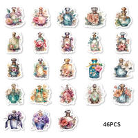 46pcs INS Viento Perfume Botella Retro Graffiti Pegatina DIY Decoración Para Laptop Taza De Agua Maleta Clásico Juguete PVC Impermeable - details 10