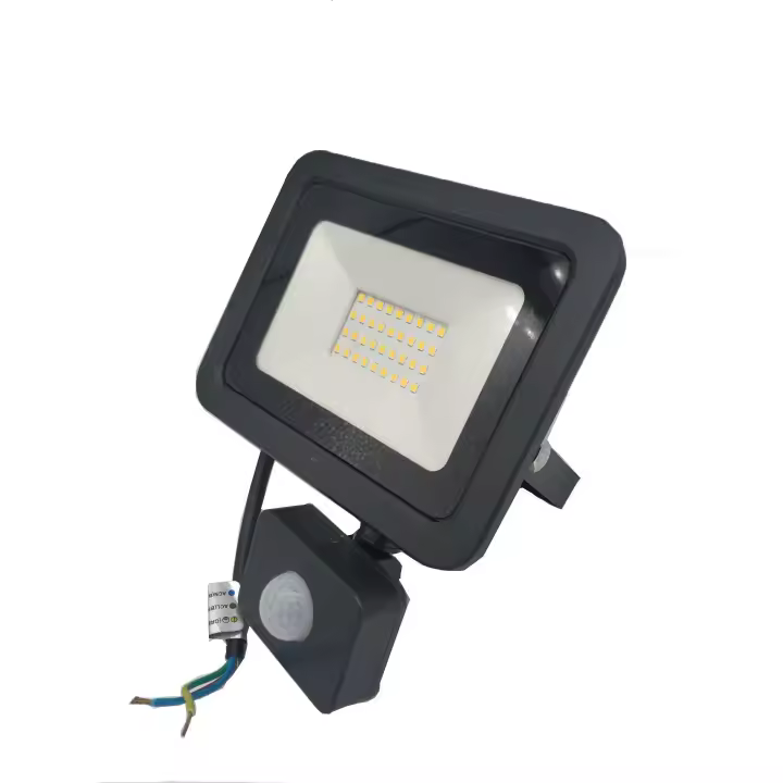 Reflector LED blanco frío de 100 W con sensor de movimiento, foco LED con sensor para exteriores, sensor de luz para exteriores, 6500 K, IP54 para jardín, garaje, entrada - 1