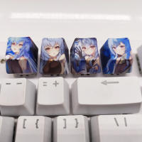 Juego De 4 Keycaps R4 Anime Dibujos Animados Decorativos Para Teclado Mecánico PBT Sublimación Personalizable Accesorios De Computadora - details 4