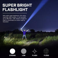 Linterna LED Recargable Por USB Y Solar Para Pesca Y Camping Portátil Y Ligera Con Distancia De Iluminación De 200-500 M Impermeable ABS Multifuncional Con 4 Modos De Luz - details 0