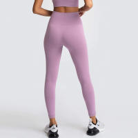 Leggings De Yoga Sin Costuras Para Mujer Levantador De Glúteos Deportivos De Fitness Y Gimnasio Pantalones De Running Terciopelo De Nylon De Cintura Elástica - details 41