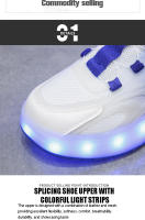 Zapatillas De Niños Con Luces LED Zapatillas De Patinaje Al Aire Libre Para Niños Y Niñas Zapatos Deportivos Cargados Por USB Zapatillas Casuales - details 3