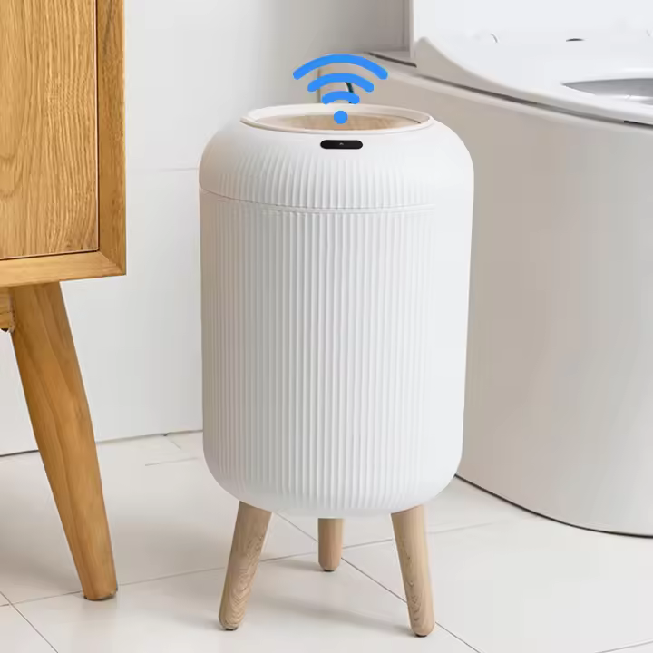 Bote de basura inteligente ecológico automático, con tapa, sensor de movimiento para dormitorio, baño, cocina, oficina - 1