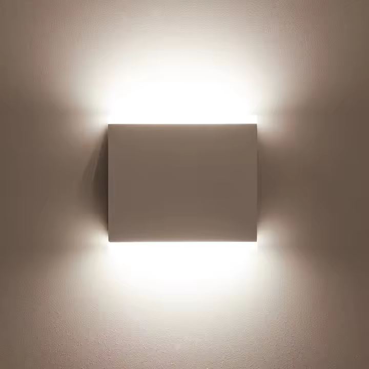Ledkia Aplique de Pared Exterior LED 6W Iluminación Doble Cara Cuadrado Blanco Orus - 1
