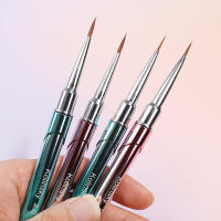 Cepillo De Uñas De Kolinsky Metálico Para Pintura Y Gel UV Herramienta De Manicura Cristalina 1 Pieza - details 6