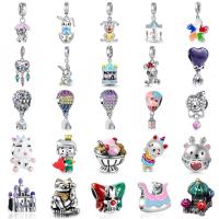 Nueva Cadena De 925 Plata Estereotipada Con Encanto Del Príncipe De La Carrousel Clown Para Pulsera Original Pandora Joyería DIY Para Dama - details 0